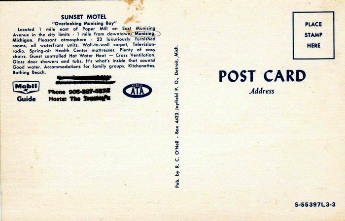 Sunset Motel - Old Postcard (newer photo)